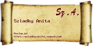 Szladky Anita névjegykártya